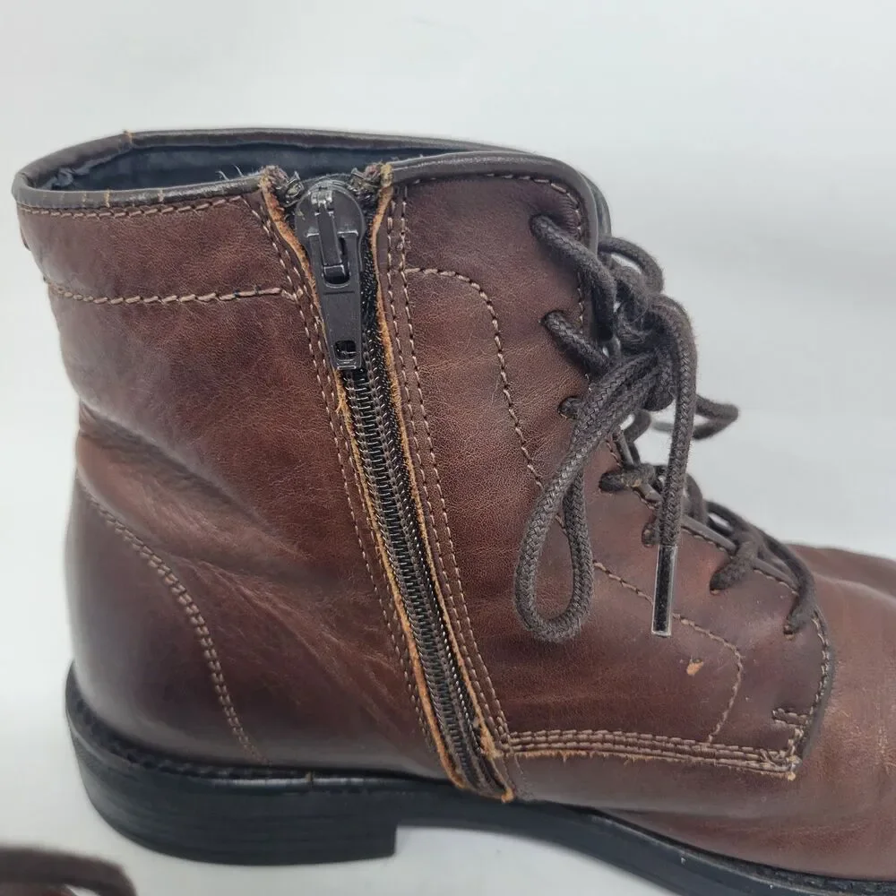 Bullboxer Plain Toe Lace up Ankle Boot Size 8 Eur 41